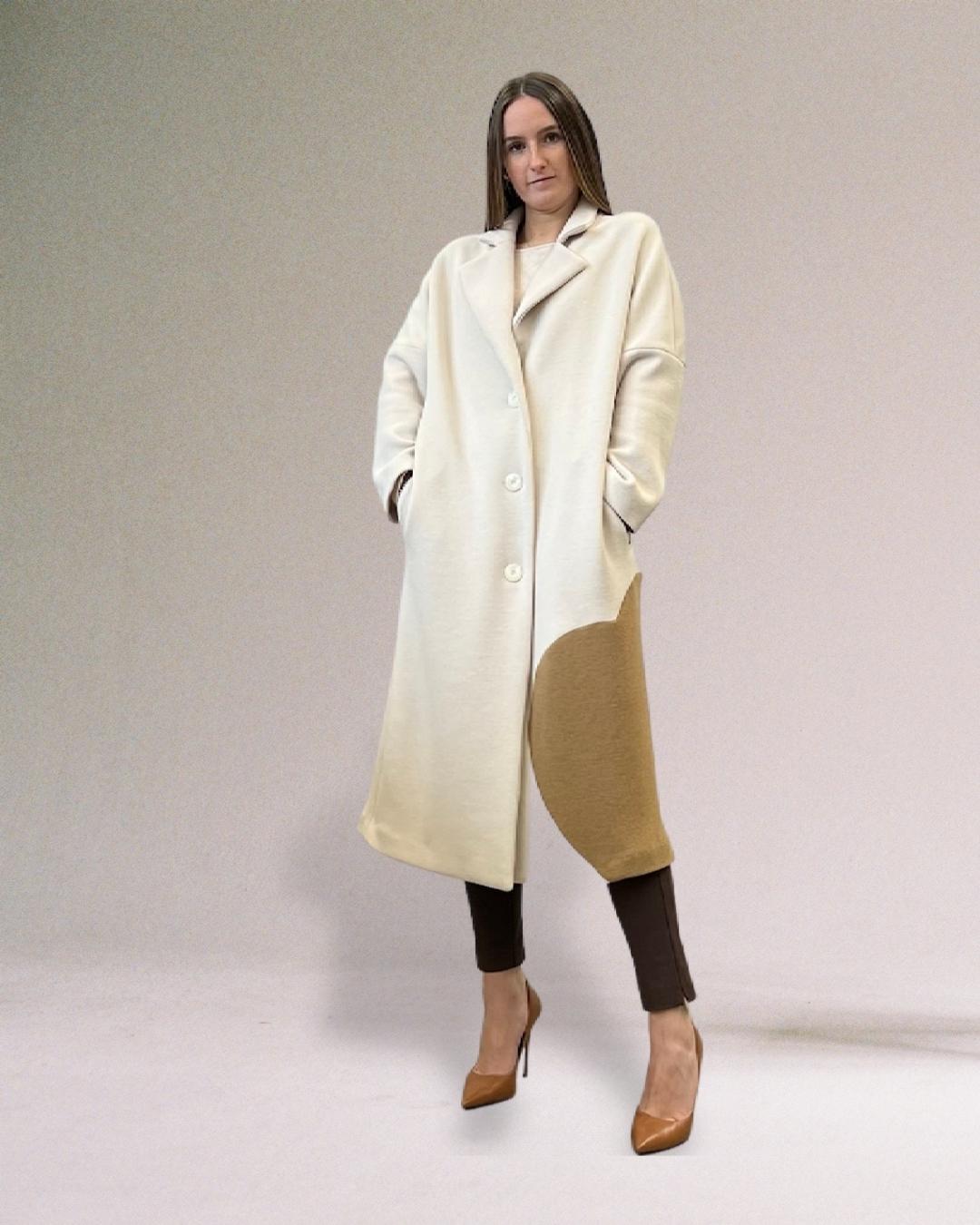 CAPPOTTO A CUORE SFODERATO PANNA-CUORE BEIGE