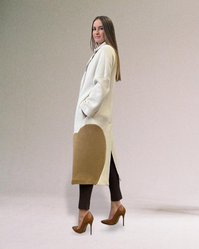 CAPPOTTO A CUORE SFODERATO PANNA-CUORE BEIGE
