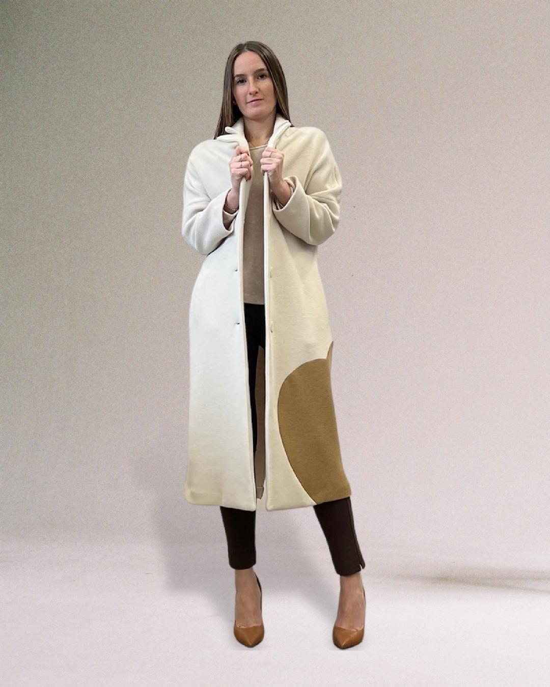 CAPPOTTO A CUORE SFODERATO PANNA-CUORE BEIGE
