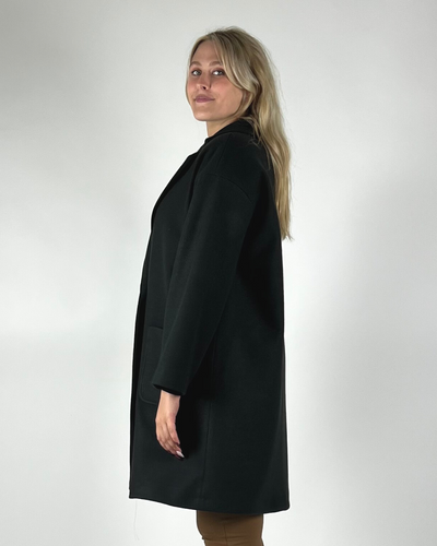 CAPPOTTO CURVY DOPPIOPETTO NERO