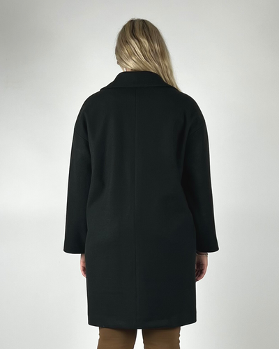 CAPPOTTO CURVY DOPPIOPETTO NERO