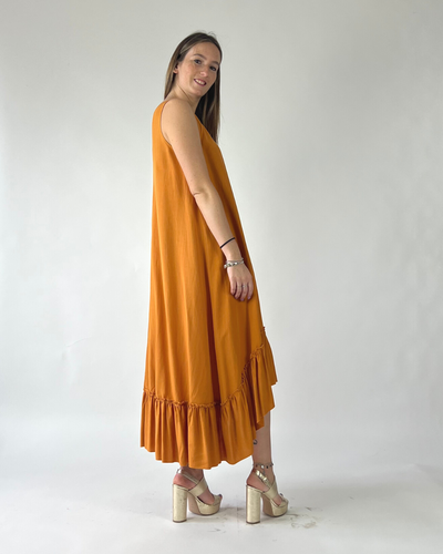ABITO OVER SMANICATO ARANCIO