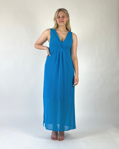 ABITO STILE IMPERO IN GEORGETTE TURCHESE