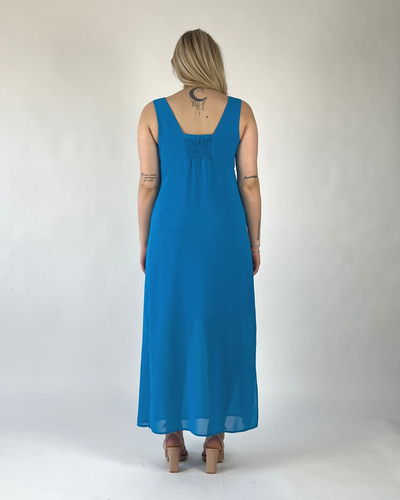 ABITO STILE IMPERO IN GEORGETTE TURCHESE