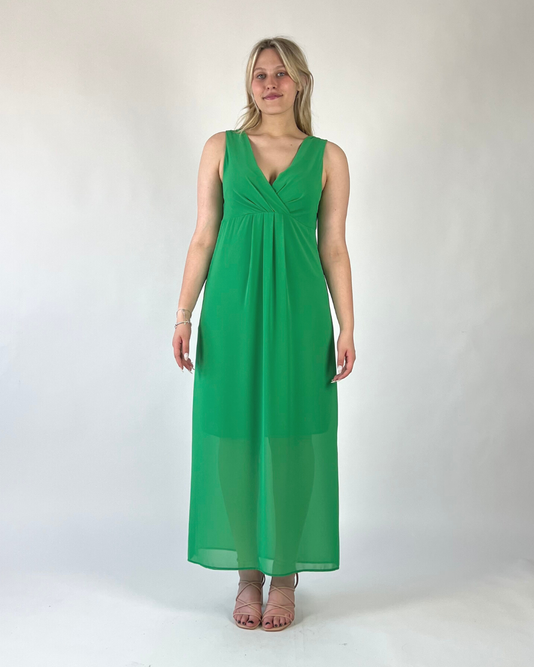 ABITO STILE IMPERO IN GEORGETTE VERDE