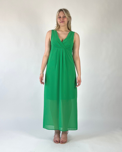ABITO STILE IMPERO IN GEORGETTE VERDE