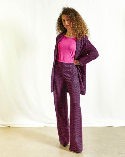 PANTALONE JAQUARD OPTICAL PALAZZO