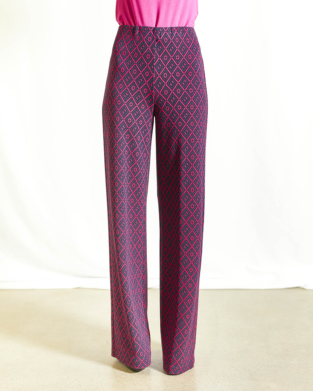 PANTALONE JAQUARD OPTICAL PALAZZO