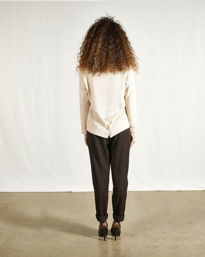 MAGLIA CON BOTTONI BEIGE