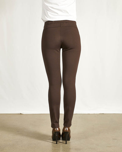 PANTALONE TINTA UNITA MARRONE SLIM