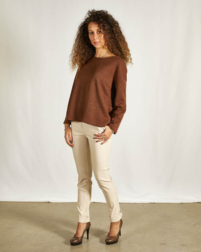 PANTALONE BENGALINA DI VISCOSA BEIGE