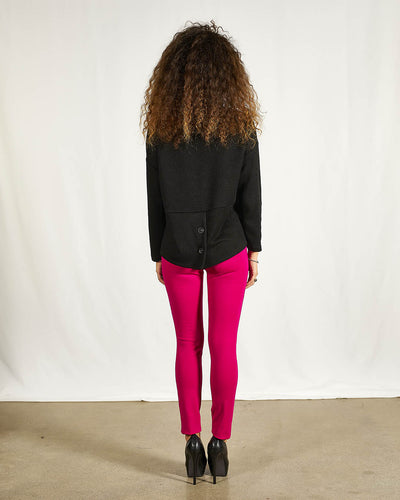 MAGLIA CON BOTTONI NERA