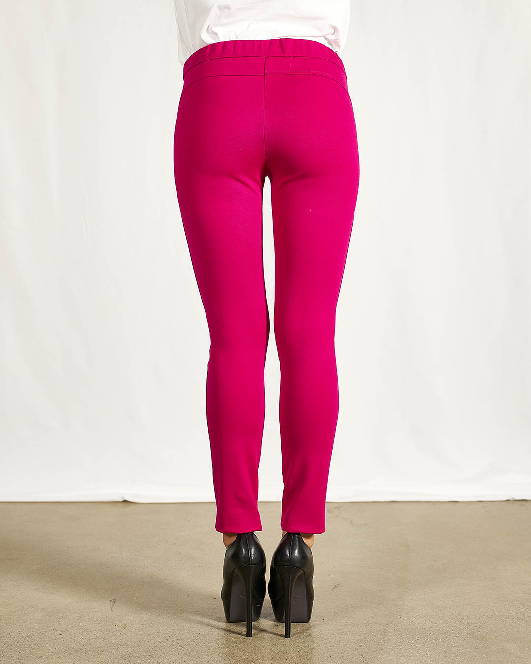 PANTALONE TINTA UNITA FUCSIA SLIM