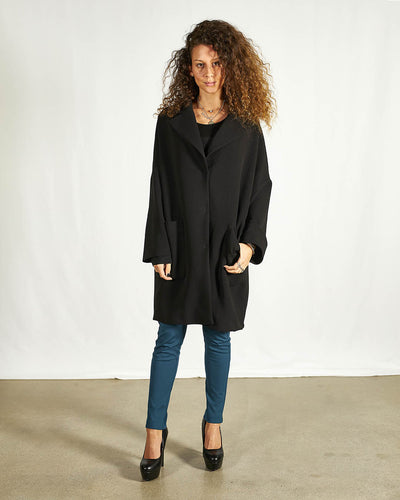 GIACCONE OVERSIZE TINTA UNITA NERO
