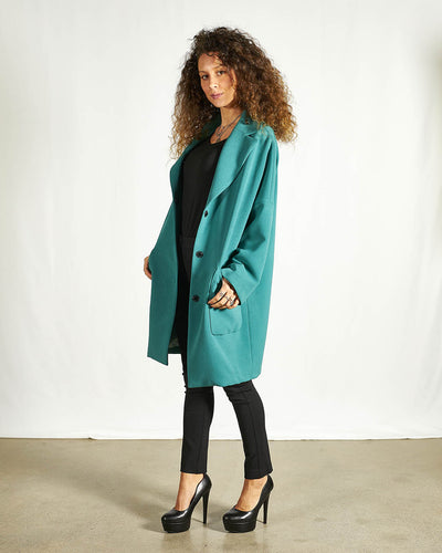 GIACCONE OVERSIZE TINTA UNITA VERDE
