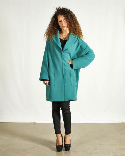 GIACCONE OVERSIZE TINTA UNITA VERDE