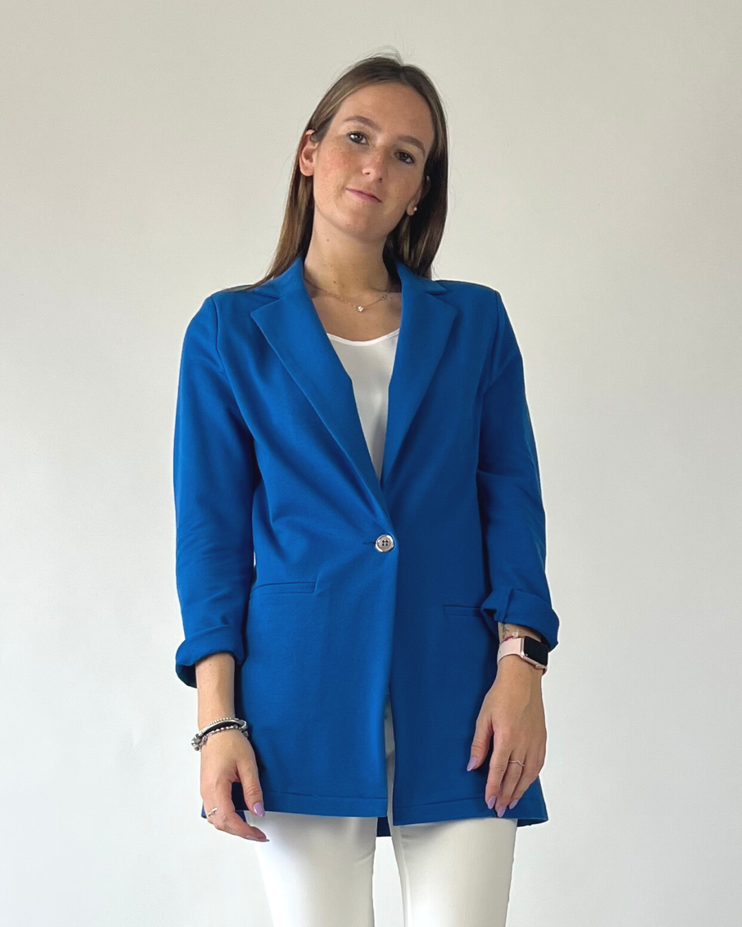 GIACCA FELPA IN TINTA UNITA BLU Fralla srl