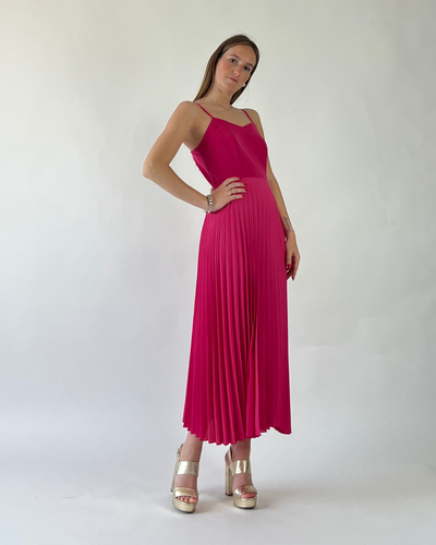 ABITO PLISSE' FUCSIA