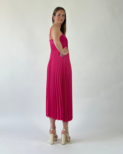 ABITO PLISSE' FUCSIA