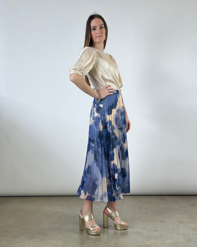 BLUSA CON MANICA A SBUFFO BEIGE