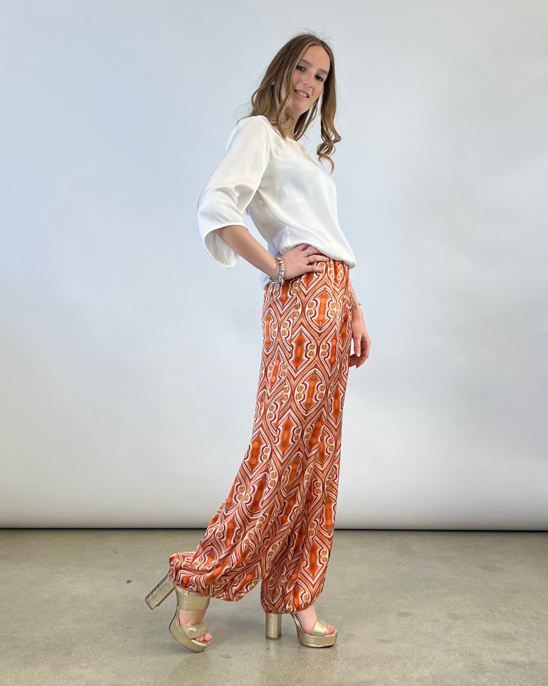 PANTALONE ODALISCA FANTASIA ARANCIO