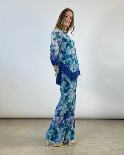 PANTALONE PALAZZO FANTASIA BLU