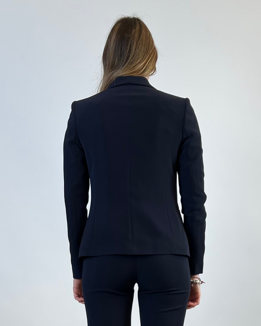 GIACCA MONOPETTO IN CADY BLU