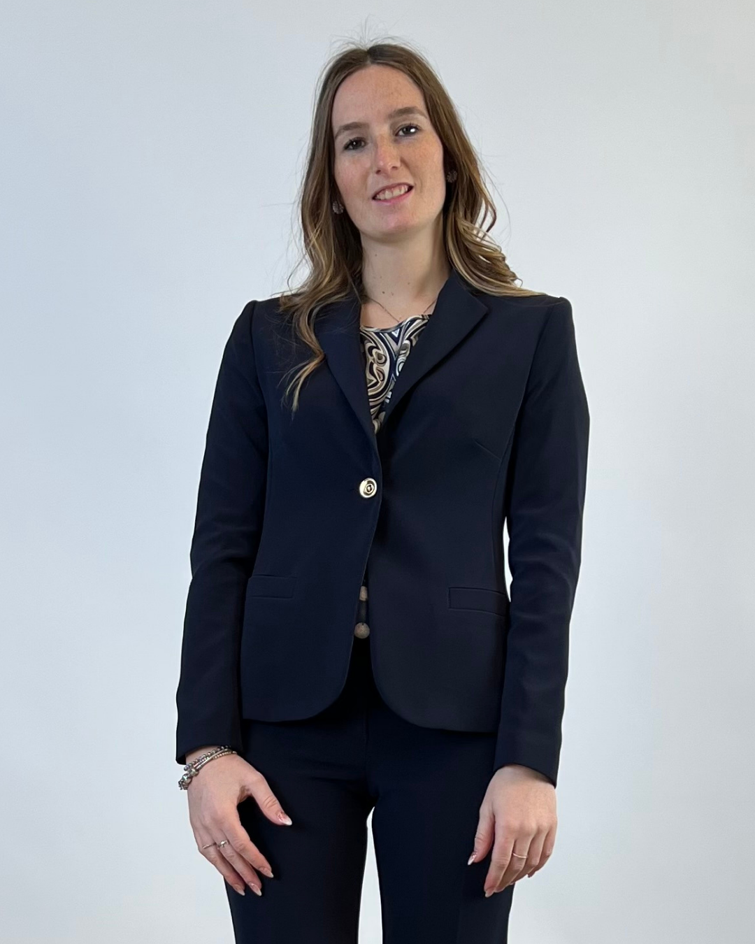 GIACCA MONOPETTO IN CADY BLU