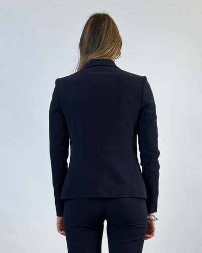 GIACCA MONOPETTO IN CADY BLU