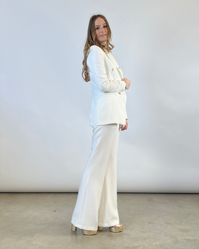 PANTALONE A ZAMPA BIANCO