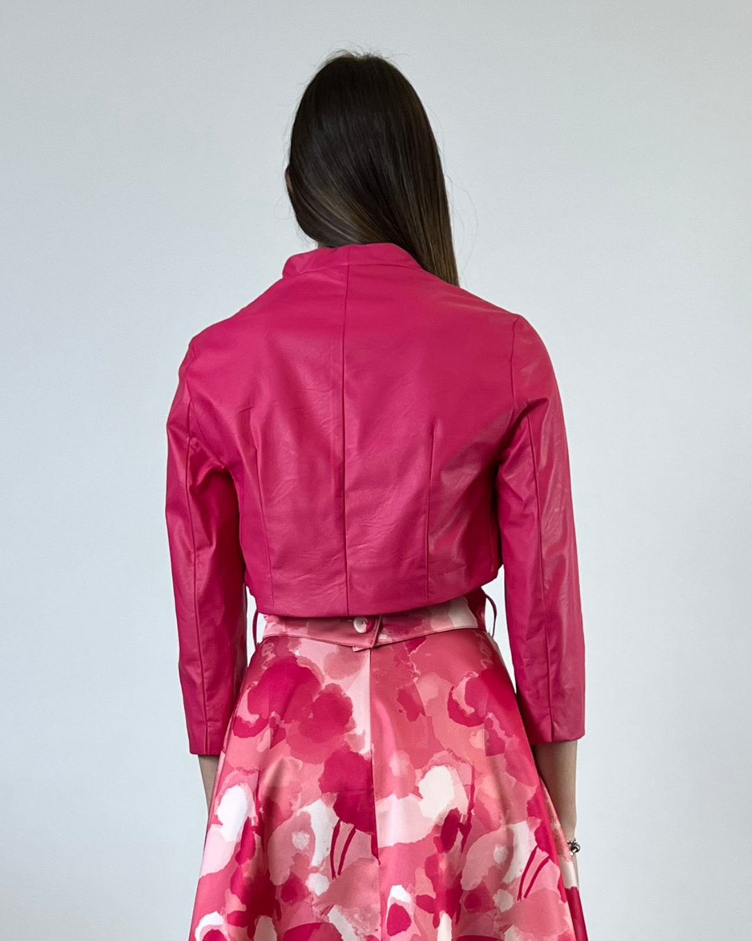 GIACCA CORTA IN ECOPELLE FUCSIA Fralla srl