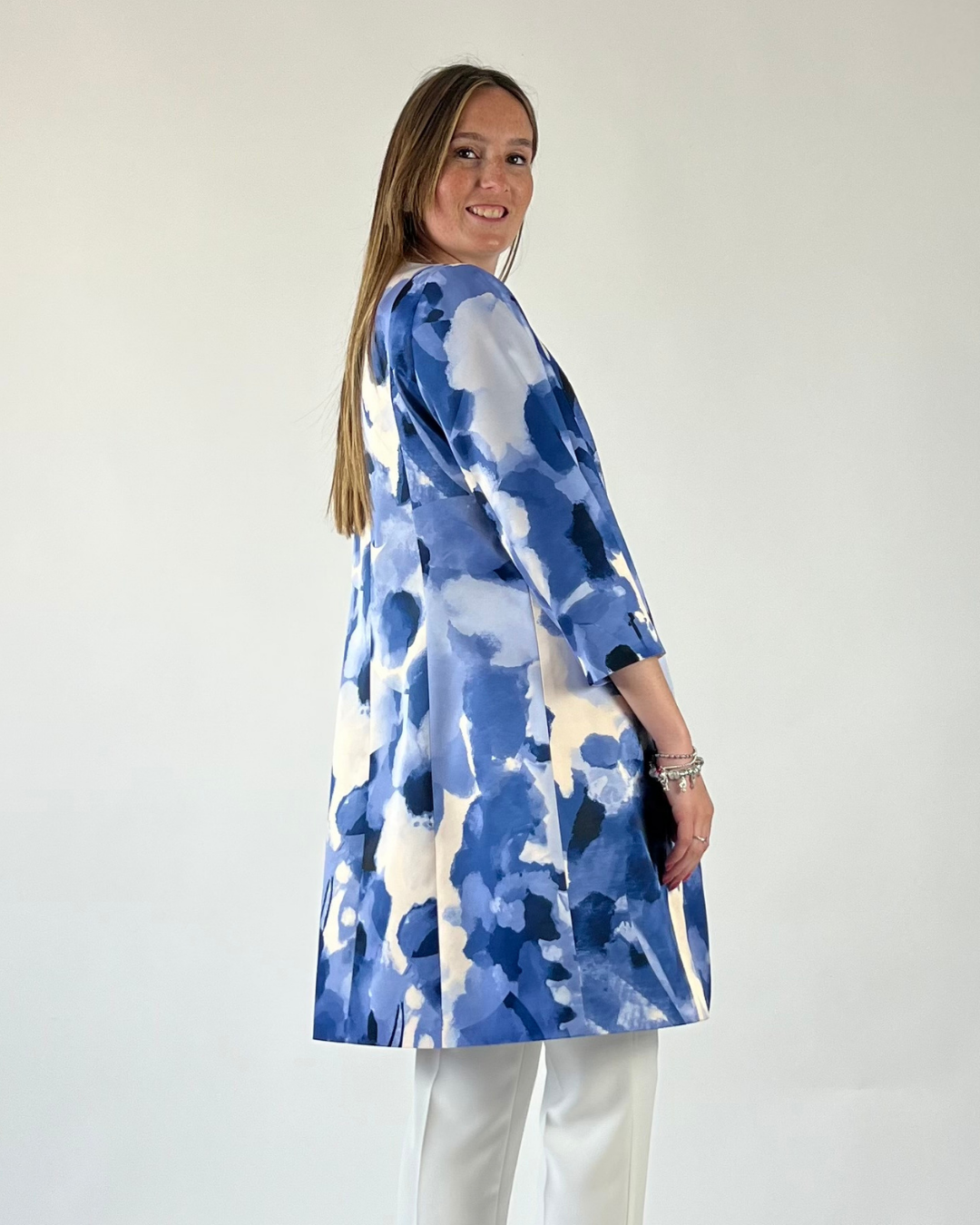 GIACCA CABAN FANTASIA FIORE BLU