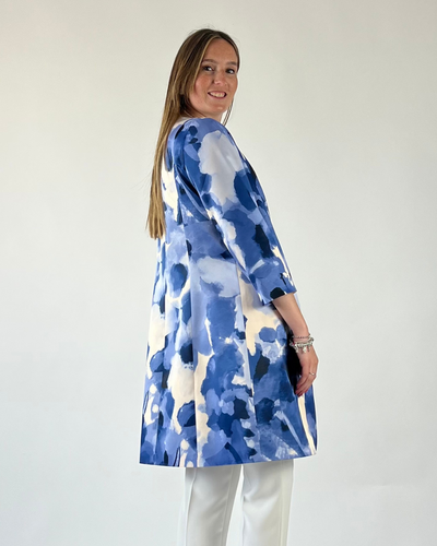 GIACCA CABAN FANTASIA FIORE BLU