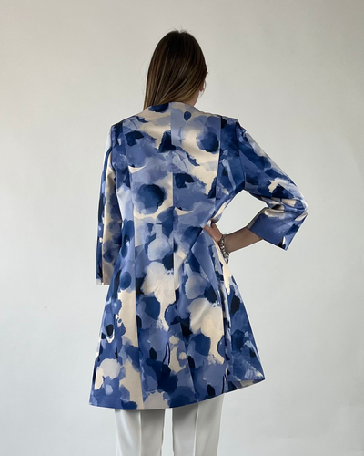 GIACCA CABAN FANTASIA FIORE BLU