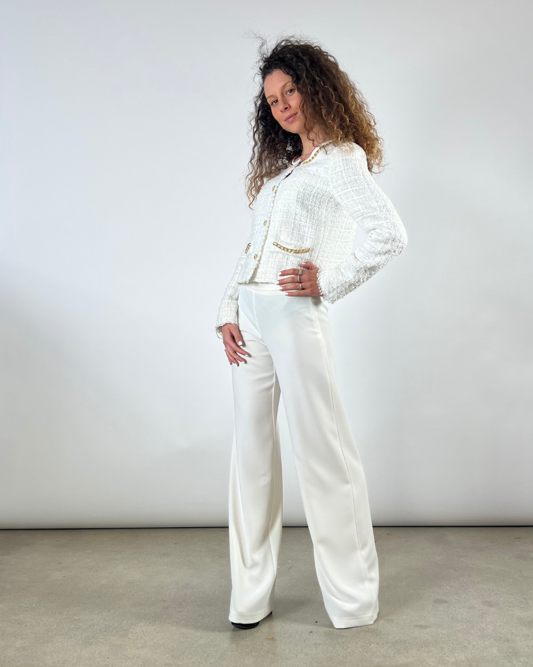 PANTALONE PALAZZO BIANCO