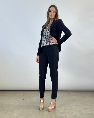 PANTALONE CAPRI IN CADY BLU