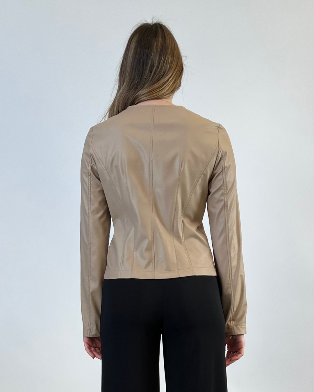 GIACCA IN ECOPELLE BEIGE