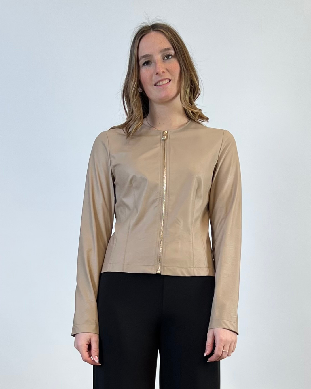 GIACCA IN ECOPELLE BEIGE