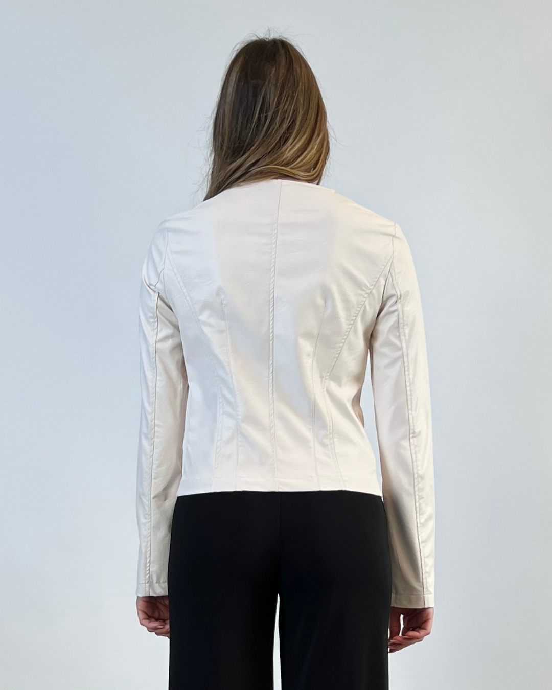 Giacca ecopelle bianca best sale