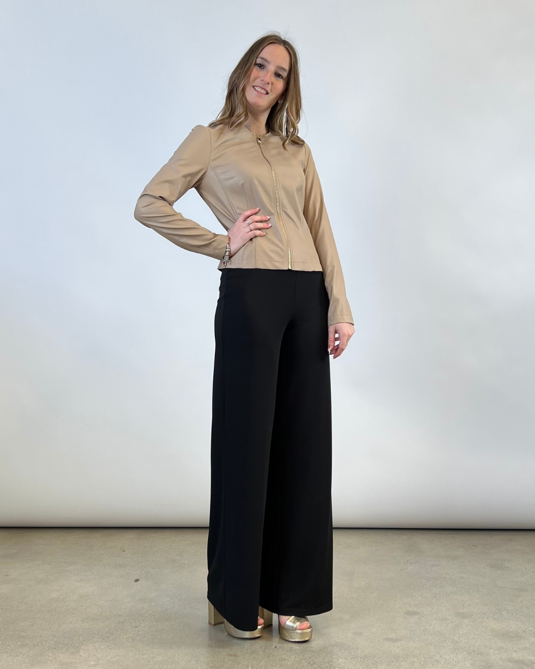 GIACCA IN ECOPELLE BEIGE