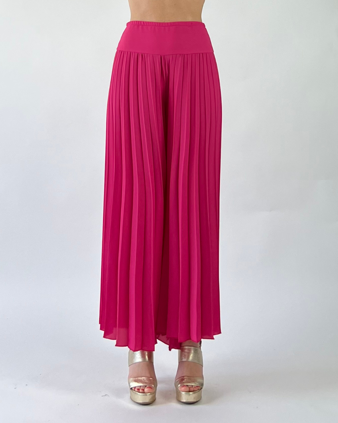 PANTAGONNA PLISSE' FUCSIA