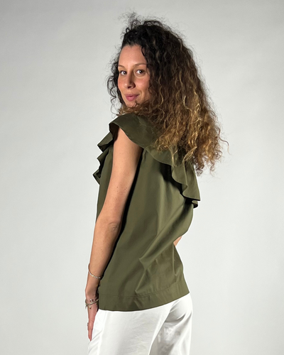 BLUSA MONOSPALLA VERDE