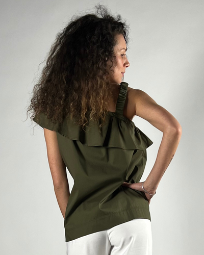 BLUSA MONOSPALLA VERDE