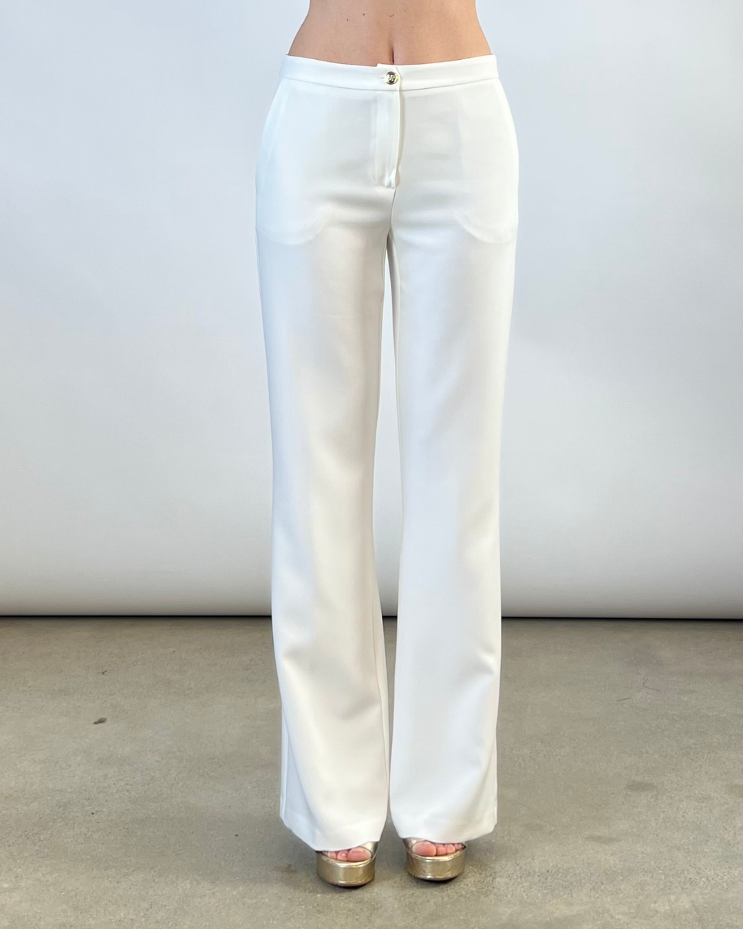 PANTALONE A ZAMPA BIANCO