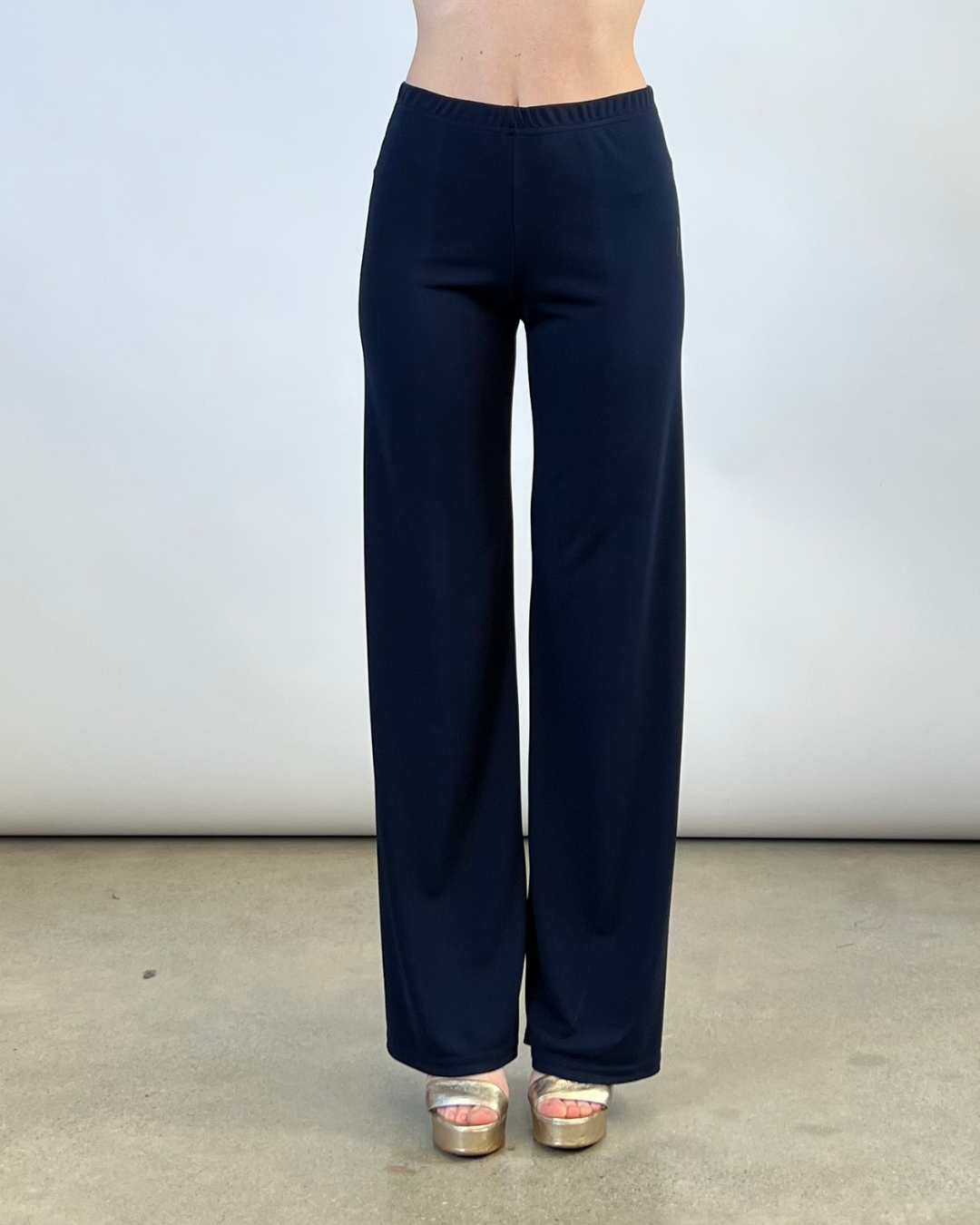 PANTALONE CON ELASTICO IN VITA BLU