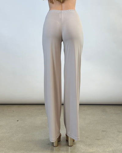 PANTALONE CON ELASTICO IN VITA BEIGE