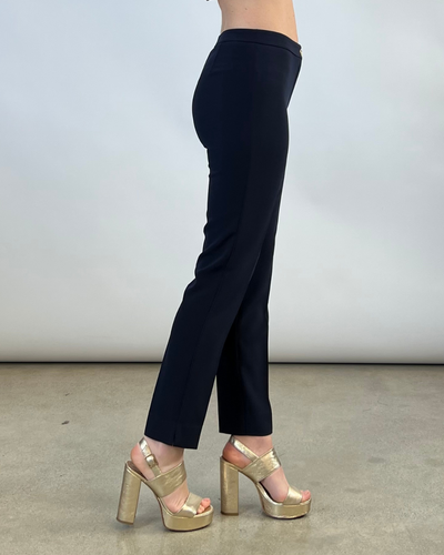 PANTALONE CAPRI IN CADY BLU