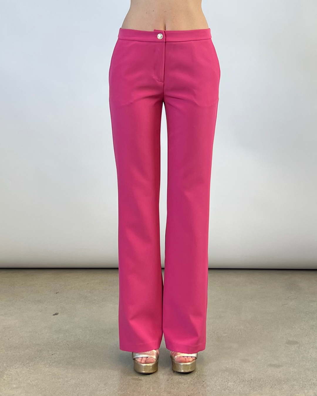 PANTALONE A ZAMPA FUCSIA