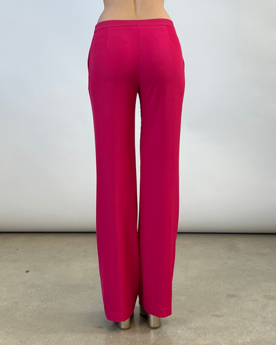 PANTALONE A ZAMPA IN CADY FUCSIA