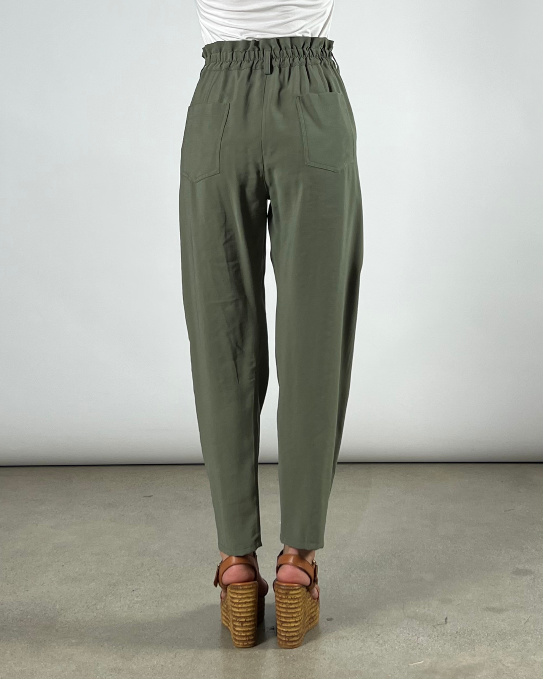 PANTALONE VITA ALTA VERDE
